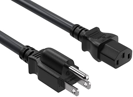 CableLeader 15ft 14 AWG Universal Power Cord IEC320 C13 to NEMA 5-15P, Extension Power Cord, Compatible with Computers, Monitors, Printers & TVs, Black, Pack of 1