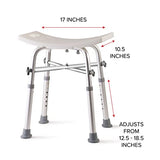 Dr. Kay’s Adjustable Bath Chair with Unique Heavy Duty Crossbar Supports, Shower Stool, Bathroom Chair, Safety Handicap Shower Chair for Inside Shower Seat, Shower Bench, 350 lb Capacity
