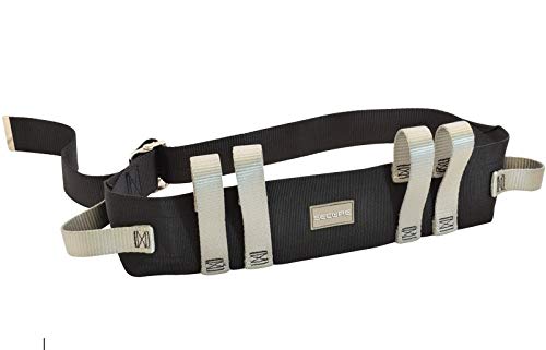 Secure Transfer and Walking Gait Belt for Seniors with 6 Handles and Metal Buckle, 60 Inch - Medical Gate Standing Assist Aid for Elderly Patient, Seniors, Bariatric, Occupational & Physical Therapy