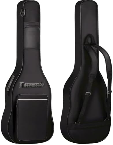 GIGKOUKI Electric Guitar Bag Gig Bag 0.35in Thick Padding Padded Waterproof Backpack Soft Electric Guitar Case Black