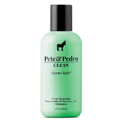 Pete & Pedro CLEAN Shampoo - Deep Cleansing Tea Tree Oil And Peppermint Daily Cleaning Haircare Shampoo For Men & Women | Helps With Dandruff & Greasy Hair | As Seen on Shark Tank, 8.5 oz.