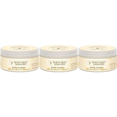 Burt's Bees Mama Belly Butter with Shea Butter and Vitamin E, 99.0% Natural Origin, 3 Pack
