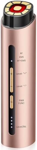 Microcurrent Facial Device, 3 Modes Red Light Therapy for Face and Neck, Skin Care Facial Massager Perfect Gifts for Women Men(Gold)