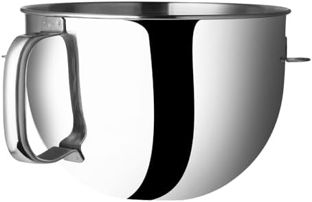 Stainless Steel 6 QT Bowl for KitchenAid Lift Stand Mixers - Replacement Bowl Compatible with KitchenAid Stand Mixers