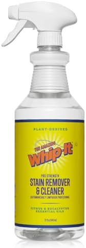 Whip It Cleaner, Multi Purpose Stain Remover Professional Strength Spray, Plant Based Enzyme Cleaner, Cleaning Food, Coffee, Wine, Baby Stains, Pet Stains, Over 500 uses, Made in USA, 32 OZ