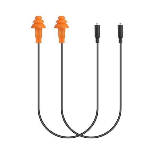 MIPEACE 2 Pieces Replacement Earbuds Cables for Work Earbuds Bluetooth（Black & Orange）