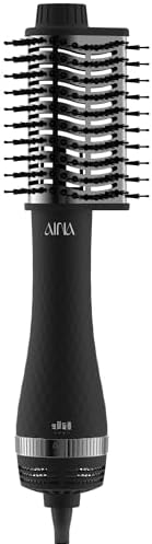 AINA Hot air Brush, Blow Brush Hair Dryer 65MM 2-in-1 Titanium Brush Dryer, 3 Heat Settings | 360° Vented Airflow 110V/ALCI Plug