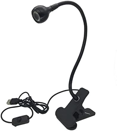 Microscope Accessories Kit 3W Optical Microscope LED Table Clip Light Source USB Desk Clip-On Dimming Spotlight Microscope Slides