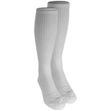 Truform Compression Socks, 15-20 mmHg Men's Cushion Foot, Knee High Over Calf Length, White, Large