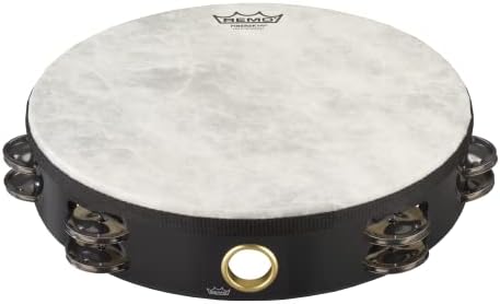 Remo TA-5210-70 Fiberskyn Tambourine - Quadura Black, 10"