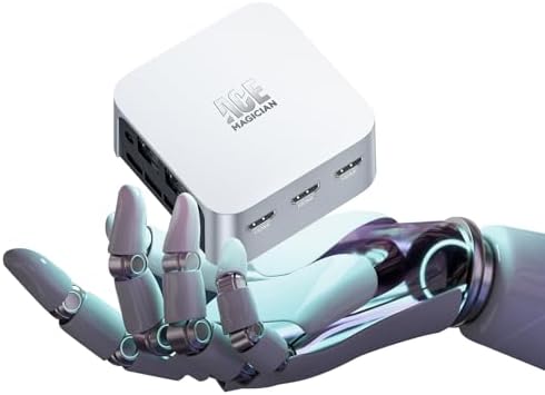 ACEMAGICIAN Mini PC Computers, 12GB LPDDR5 256GB M.2 SSD Desktop Mini Computers, 12th Gen N100 (up to 3.4GHz), Micro Pc with 3 HDMI Support 4K UHD, Dual Gigabit Ethernet, 2.4G/5G WiFi/BT4.2