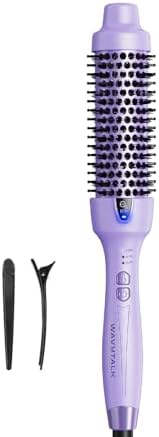 Wavytalk Thermal Brush, Blowout Express 1.5 Inch Negative Ion Thermal Round Brush Creates Blowout Look, lonic Frizz Reduction Makes Hair Smoother (Lavender Purple)