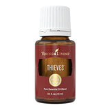 Thieves Essential Oil by Young Living - 15ml - A Powerful Combination of Clove, Lemon, Cinnamon Bark, Eucalyptus Radiata, and Rosemary Essential Oils - A Refreshing Breathing Experience