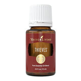 Young Living Thieves Essential Oil Blend 15ml - Experience the Vibrant, Spicy, and Invigorating Cinnamon Aroma - Unlock the Power of Thieves to Promote a Clean, Healthy, and Uplifting Environment