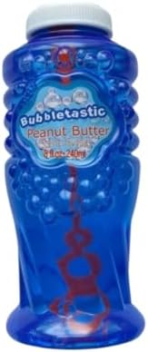Bubbletastic Peanut Butter Scented Dog Bubbles 8 Ounce Bottle, Non Toxic, Tear Free