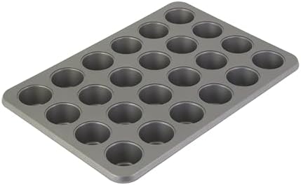 KitchenAid 24-Cup Nonstick Aluminized Steel Mini Muffin Pan, Contour Silver