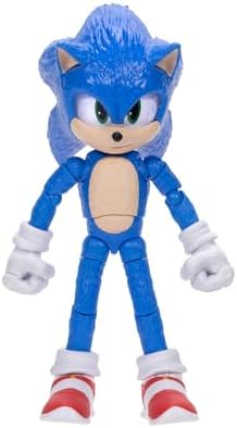 Sonic The Hedgehog Sonic 3 Movie Action Figures 5-Inch Sonic Collector Toy Figure, Highly Articulated for Boys Girls - Officially Licensed 3 Movie Product