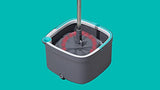 True & Tidy True Clean Mop and Bucket System, Includes Square Spin Mop, Dual Compartment Mop Bucket and 2 Thick Machine Washable Mop Pads (Spin Mop)