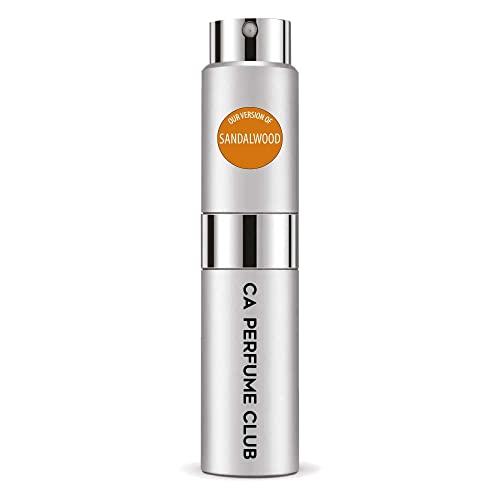 CA Perfume Impression of Emra Sandalwood For Women & Men Fragrance Concentrated Long Lasting Eau de Parfum Spray Refillable Glass Atomizer Bottle 0.27 Fl Oz/8ml-X1