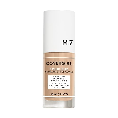 COVERGIRL truBlend Liquid Foundation Makeup Soft Honey M7, 1 oz (packaging may vary)