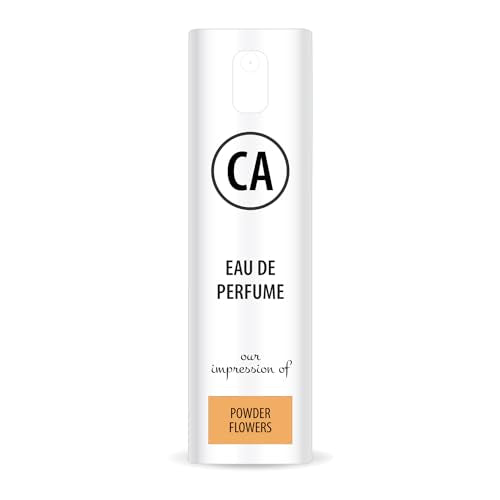 CA Perfume Impression of Powder Flowers For Women Eau de Parfum Spray Atomizer Bottle 0.33 Fl Oz-X1
