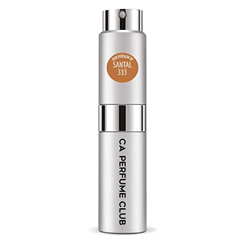 CA Perfume Impression of Sandal 333 For Men Replica Version Fragrance Dupes Concentrated Long Lasting Eau de Parfum Spray Refillable Atomizer Bottle 0.27 Fl Oz/8ml-X1