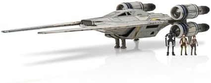 STAR WARS Micro Galaxy Squadron U-Wing Starfighter - 12-Inch Vehicle with Foldout Wings, Troop Bay, Sniper Gun, and Three 1-Inch Micro Figure Accessories