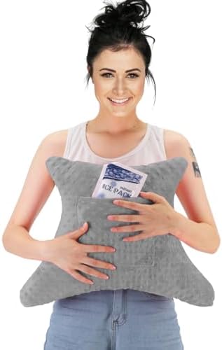 Hysterectomy Pillow with Pocket, Hysterectomy Recovery Abdominal Pillow, Post Surgery Pillow for Abdomen, C-Section Recovery Pillow, Mastectomy, Tummy Tuck, Hernia, Abdominal Surgery Must Haves