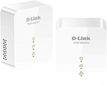 D-Link Powerline Ethernet Adapter Starter Kit Gigabit AV2 Up to 1000Mbps MIMO Internet Network Plug in (DHP-601AV) (Renewed)