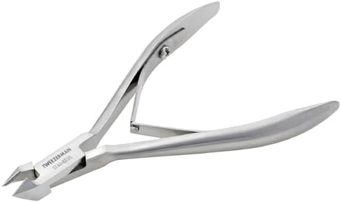 Tweezerman Rockhard Stainless Steel Cuticle Nipper, 1/2 Jaw