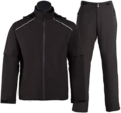K.E.J. Lightweight Jacket Men Waterproof Golf Pants and Jacket Rain Suit for Hunting Hiking Fishing Gifts for Men