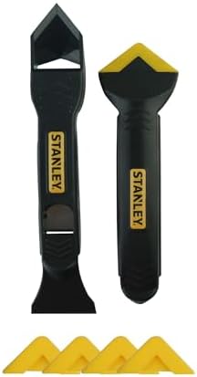 Stanley Silicone Trowel Set - Silicone Caulking Tool Caulk Remover, Silicone Sealant Scraper and Finishing Tool for Smooth Sealant Lines with Exchangable Heads, 1 Pack