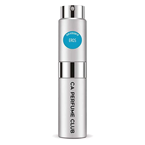CA Perfume Impression of Eros For Men Replica Version Fragrance Dupes Concentrated Long Lasting Eau de Parfum Spray Refillable Atomizer Bottle 0.27 Fl Oz/8ml-X1