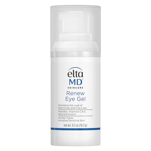 EltaMD Renew Eye Gel, Serum for Dark Circles and Puffiness, Under Eye Serum for Face, Anti Aging, Minimizes Fine Lines and Wrinkles, 0.5 oz Pump