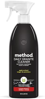Method Daily Granite Cleaner Spray, Apple Orchard, Plant-Based Cleaning Agent for Granite, Marble, and Other Sealed Stone, 28 oz Spray Bottle (Pack of 1)