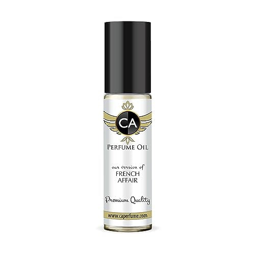 CA Perfume Impression of French Affair For Women & Men Replica Fragrance Body Oil Dupes Alcohol-Free Essential Aromatherapy Sample Travel Size Concentrated Long Lasting Attar Roll-On 0.3 Fl Oz/10ml