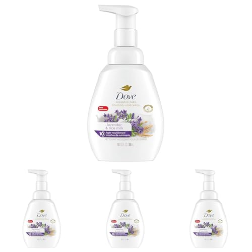Dove Lavender & Rice Milk Protects Skin from Dryness, Foaming Hand Wash More Moisturizers than the Leading Ordinary Hand Soap, 10.1 oz (Pack of 4)