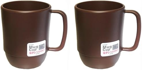 JapanBargain 3092, Japanese Mug Unbreakable Milk Juice Mug for Kids Camping Travel Water Tea Mug 12 ounce BPA Free Microwavable Dishwasher Safe, Made in Japan, Chocolate Color, 2 Pack