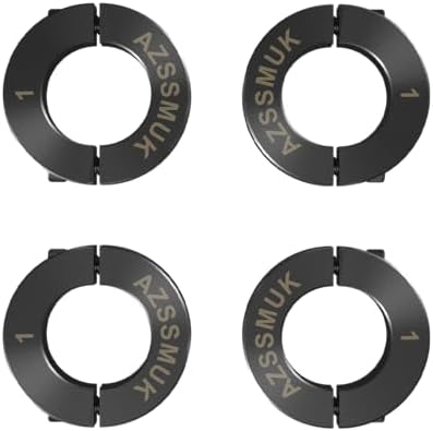 AZSSMUK 1" Bore Double Split Shaft Collar Black Oxide Set Screw Style (4 PCS)