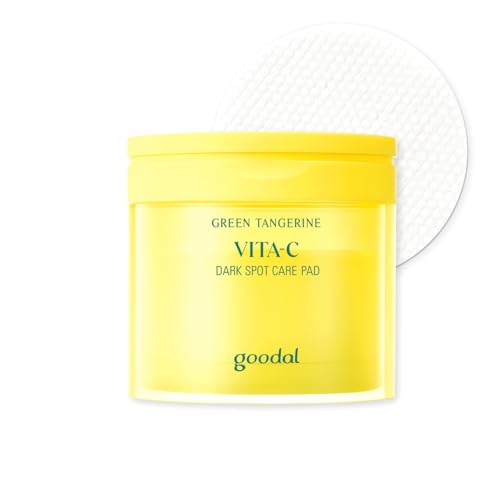 GOODAL Green Tangerine Vita C Toner Pads, Korean Skin Care, K-Beauty, Glass Skin, Pore Care, 70 Sheets, Valentine Day Gifts