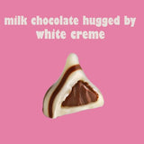 HERSHEY'S Pink Hugs Milk Chocolate Hugged by White Creme Candy, 1 Pound Bag (Approx 100ct)