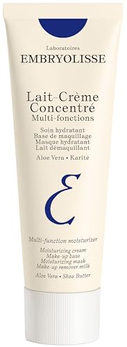 Embryolisse Lait-Crème Concentré, Multifunction Daily Moisturizer, Primer, and Makeup Remover, Suitable for All Skin Types. French Face Cream With Shea Butter & Aloe Vera
