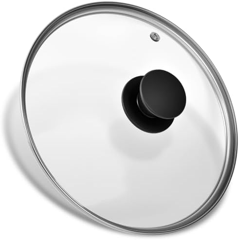 Tempered Glass Lid for Instant Pot 6 Quart, 9.1 Inch,Pressure Cooker Accessories,Replacement Parts for Instant pot,Heat Resistant Silicone Handle and Stainless Steel Rim