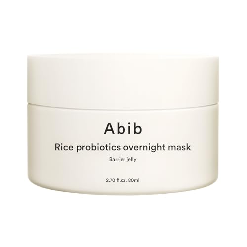 Abib Rice Probiotics Overnight Mask Barrier Jelly 2.7 fl oz I Moisturizer Intensive Hydrating Nourishing Face Sleep Sleeping Mask for Korean Skin Care jelly eye cream clay mask glass skin