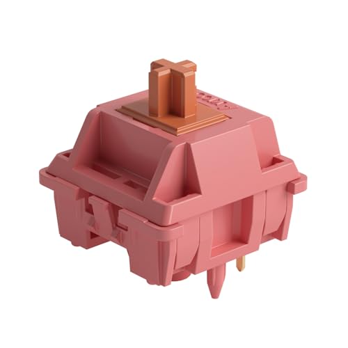 Akko Rosewood Keyboard Switch for Mechanical Gaming Keyboard, 5-Pin 40gf Linear Pre-Lubed Switches (45pcs)