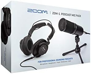 Zoom ZDM-1 Podcast Mic Pack, Podcast Dynamic Microphone, Headphones, Tripod, Windscreen, XLR Cable, For Recording Podcasts