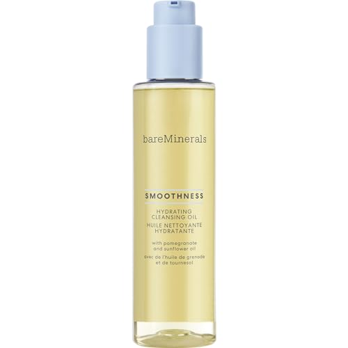 bareMinerals Smoothness Hydrating Oil Cleanser, Gentle Cleansing Oil for Face, Waterproof Makeup Remover, Non-Comedogenic, Vegan