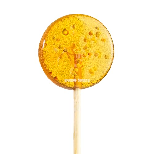 Sparko Sweets Natural Bee Pollen Honey Lollipops, 18 Pieces, Handcrafted in USA, No Artificial Ingredients or Corn Syrup, 0.75 Pound - Rich in Antioxidants, Perfect for Tea, Sore Throats, and Wholesome Snacking