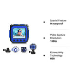 PROGRACE Kids Waterproof Camera for kids Action Video Digital Camera 1080 HD Toy Camera for Boys Birthday Christmas New Year Gifts, Blue