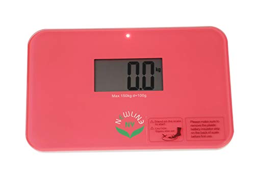 NewlineNY Auto Step On Super Mini Travel Bathroom Scale, 5.25" x 8.5" SBB0638SM: Strawberry Ice
